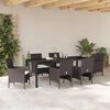 vidaXL Conjunto de Comedor de Jard&iacute;n 7 pcs Marr&oacute;n rat&aacute;n sint&eacute;tico