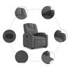 vidaXL Sill&oacute;n reclinable elevable de tela gris oscuro