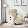 vidaXL Sill&oacute;n reclinable de masaje el&eacute;ctrico tela color crema