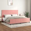vidaXL Estructura cama sin colch&oacute;n terciopelo rosa 200x200 cm