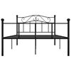 vidaXL Estructura de cama sin colch&oacute;n metal negro 160x200 cm