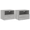 vidaXL Muebles de pared para TV 2 uds madera gris Sonoma 40x30x30 cm