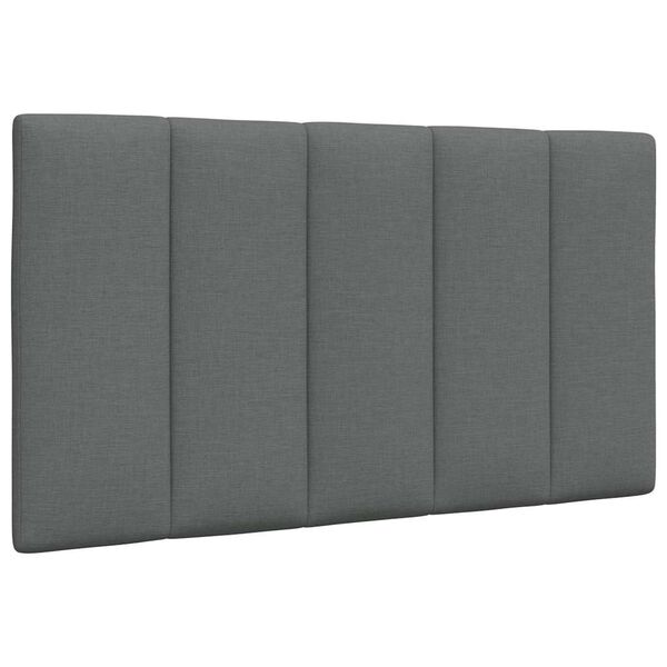 vidaXL Cabecero de cama acolchado Hanko tela gris oscuro 80 cm