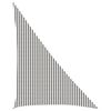 vidaXL Toldo Vela 4 x 5 x 6,8 m HDPE Triangular Gris claro y blanco.