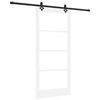 vidaXL Puerta Corredera 93 x 202 cm Madera de pino maciza y vidrio