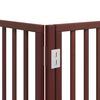 vidaXL Puerta de perros plegable 15 paneles madera &aacute;lamo marr&oacute;n 750 cm
