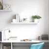 vidaXL Estante flotante de pared blanco y roble MDF 90x23,5x3,8 cm