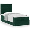 vidaXL Estructura de cama otomana colchones terciopelo verde oscuro
