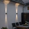 KONSTSMIDE L&aacute;mpara LED de pared Chieri gris antracita 2x6W