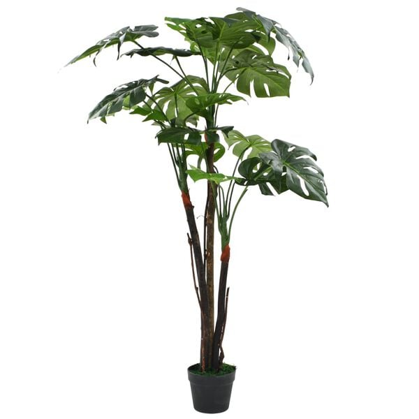 vidaXL Planta de monstera artificial con maceta 130 cm verde