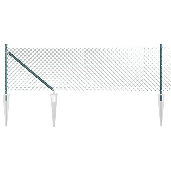 vidaXL Poste de Valla Verde 10 x 0,4 m (malla de 40 x 40 mm)