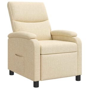 vidaXL Recliner Crema Tela