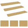 vidaXL Alfombrillas para escaleras 15 uds. 76 x 20 cm Beige Poli&eacute;ster