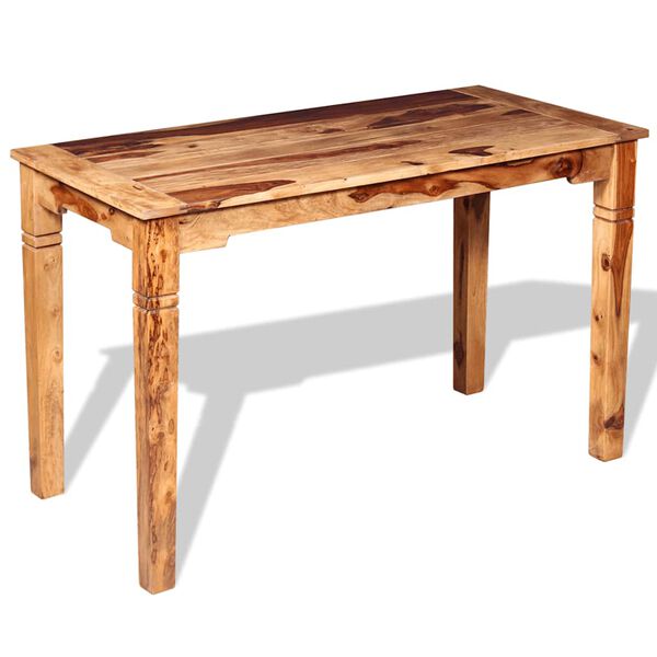 vidaXL Mesa de comedor de madera maciza de acacia 120x60x76 cm