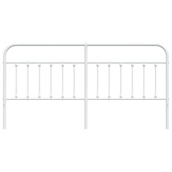 vidaXL Cabecero de metal blanco 200 cm