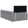 vidaXL Cama box spring con colch&oacute;n tela gris claro 120x200 cm