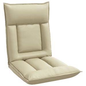 vidaXL Sill&oacute;n ajustable Crema Cuero sint&eacute;tico