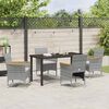 vidaXL Conjunto de Comedor de Jard&iacute;n 5 pcs Gris rat&aacute;n sint&eacute;tico