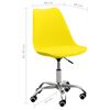 vidaXL Sillas de comedor 2 unidades cuero sint&eacute;tico amarillo
