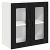 vidaXL Armario de vidrio para pared LUCCA Roble Negro 60 x 31 x 60 cm