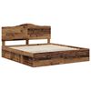 vidaXL Estructura de cama con cabecera Madera vieja 200 x 200 cm