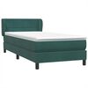 vidaXL Cama box spring con colch&oacute;n terciopelo verde oscuro 80x210 cm