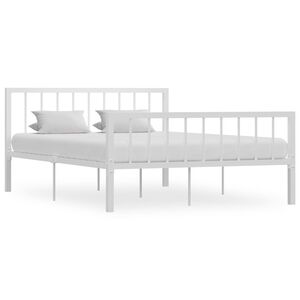 vidaXL Estructura de cama sin colch&oacute;n metal blanco 140x200 cm