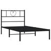 vidaXL Estructura cama sin colch&oacute;n con cabecero metal negro 80x200 cm