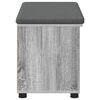 vidaXL Banco de entrada con coj&iacute;n Gris Sonoma 80 x 38 x 46 cm