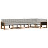 vidaXL Conjunto de sof&aacute;s de exterior 6 pcs Natural y Gris Claro