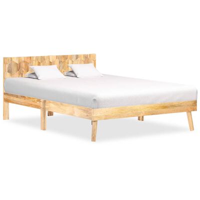 vidaXL Estructura de cama de madera maciza de mango 120x200 cm