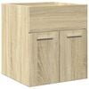 vidaXL Set de muebles de ba&ntilde;o 3 pzas madera contrachapada roble Sonoma