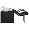 vidaXL Silla de Shampoo Manual Negro y 63 x 141 x 92 cm PVC