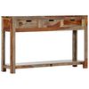vidaXL Mesa consola con 3 cajones madera maciza acacia 120x30x75cm