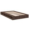 vidaXL Estructura de cama madera de ingenier&iacute;a marr&oacute;n roble 135x190 cm