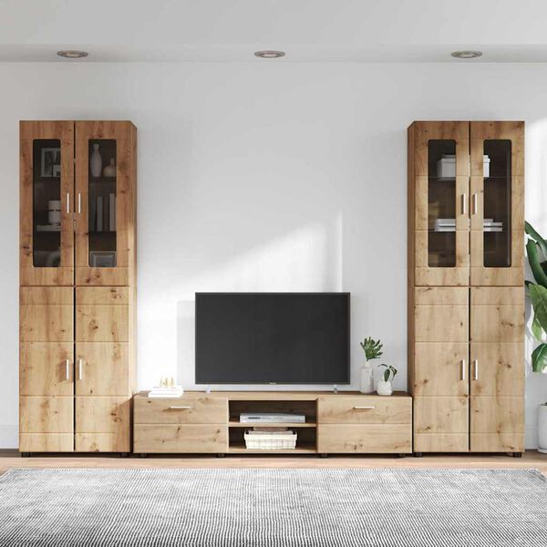 vidaXL Conjunto de mueble de TV con caj&oacute;n FLORIN Roble artesanal