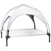 vidaXL Cama para perro Manual Gris Plateado 90 x 81 x 80,5 cm Acero