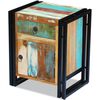 vidaXL Mesita de noche de madera maciza reciclada