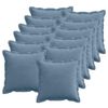 vidaXL Funda de almohada 12 uds. HOUTEN Azul 45 x 45 cm pana