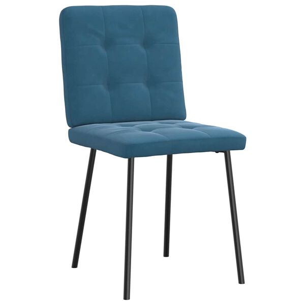 vidaXL Sillas de comedor 2 unidades terciopelo azul