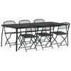 vidaXL Juego de muebles de exterior 7 uds. Gris antracita