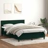 vidaXL Cama box spring con colch&oacute;n terciopelo verde oscuro 160x220 cm