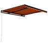 vidaXL Toldo retr&aacute;ctil manual naranja y marr&oacute;n 350x250 cm