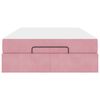 vidaXL Estructura de cama con colch&oacute;n 2 pcs Rosa Terciopelo