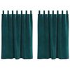 vidaXL Cortinas opacas 2 pcs Verde oscuro 140 x 140 cm Terciopelo