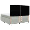 vidaXL Cama box spring con colch&oacute;n terciopelo gris claro 200x200 cm
