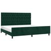 vidaXL Estructura cama sin colch&oacute;n terciopelo verde oscuro 200x200 cm