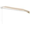 vidaXL Toldo retr&aacute;ctil aluminio y tela amarillo y blanco 4x3 m