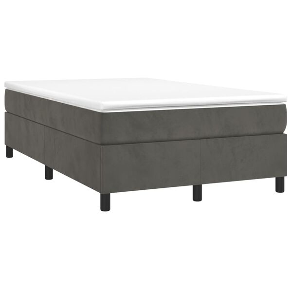 vidaXL Estructura de cama con somier terciopelo gris oscuro 120x200cm