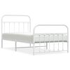 vidaXL Estructura cama sin colch&oacute;n con estribo metal blanco 100x190 cm